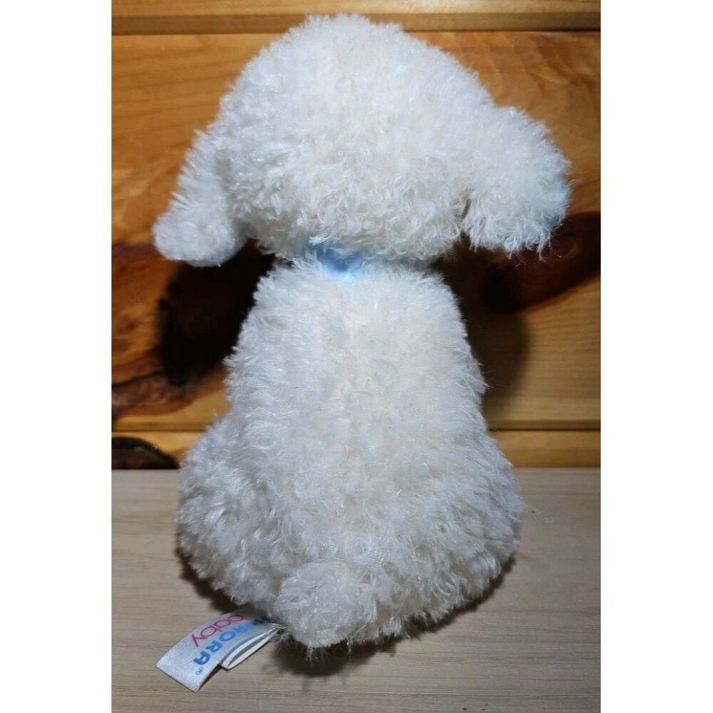 Aurora Baby White and Blue Lamb plush Stuffed Animal Toy 6” - Picture 4 of 10